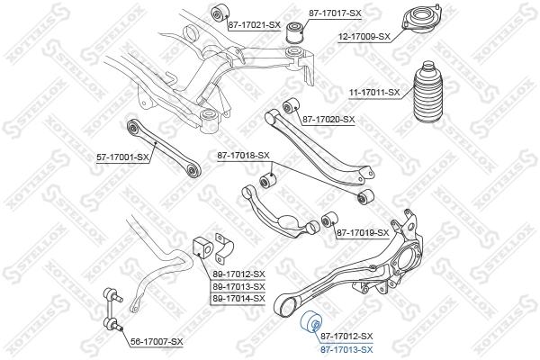 STELLOX 87-17013-SX Mounting, control/trailing arm