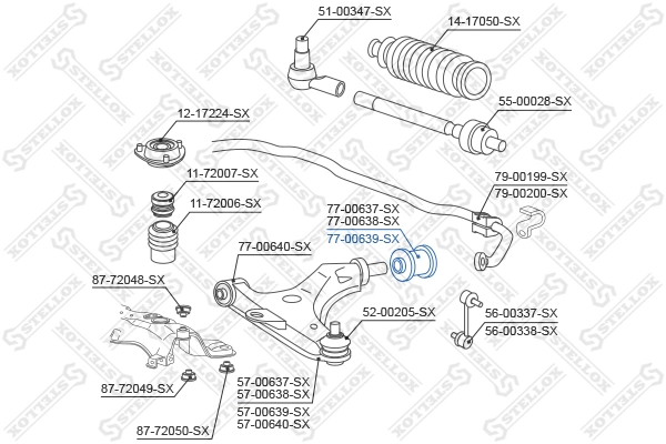 Mounting, control/trailing arm 77-00639-SX