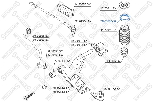Suspension Strut Support Mount 26-73003-SX