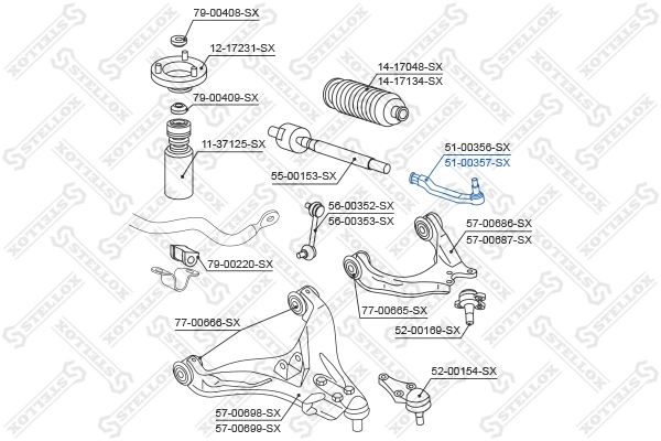 STELLOX 51-00357-SX Tie Rod End