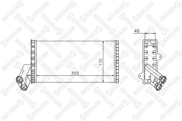 Heat Exchanger, interior heating 10-35004-SX