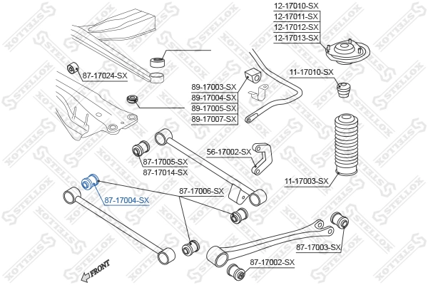 Mounting, control/trailing arm 87-17004-SX