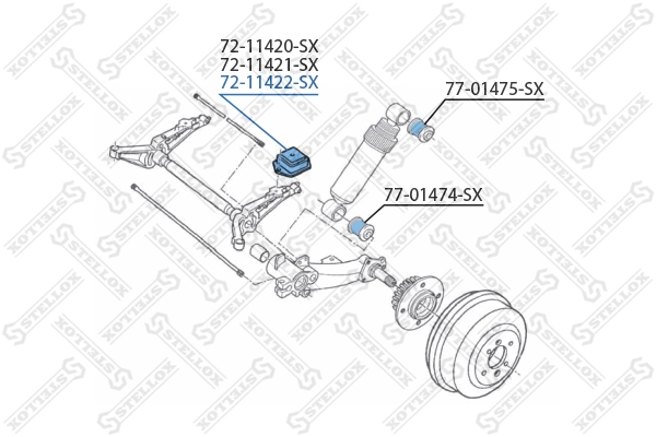 Mounting, control/trailing arm 72-11422-SX