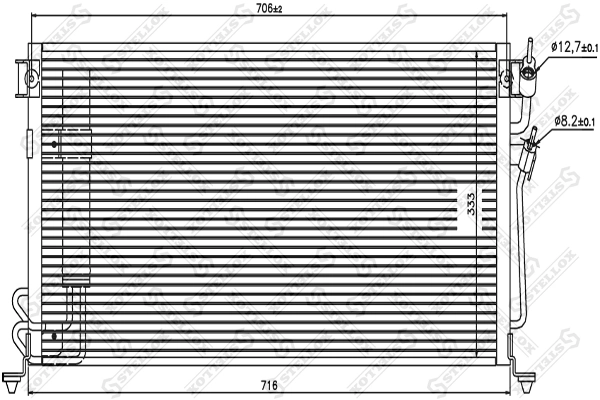 Condenser, air conditioning 10-45136-SX