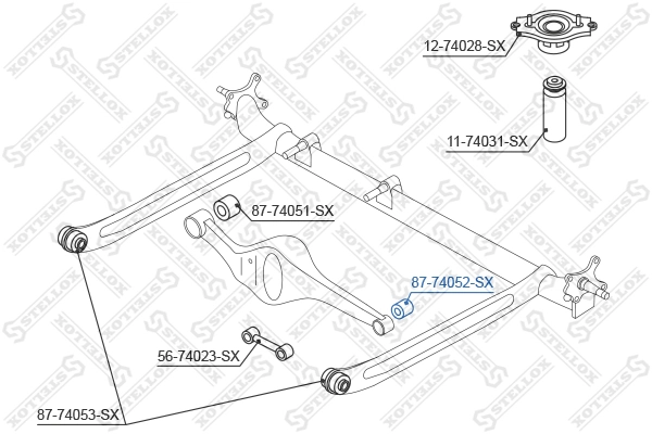 Mounting, control/trailing arm 87-74052-SX