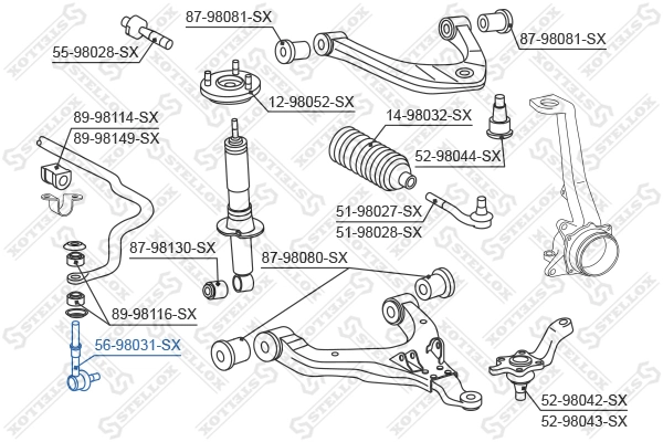 STELLOX 56-98031-SX Link/Coupling Rod, stabiliser bar