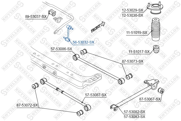 Link/Coupling Rod, stabiliser bar 56-53032-SX