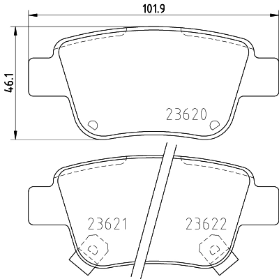 Brake Pad Set, disc brake 8DB 355 017-331