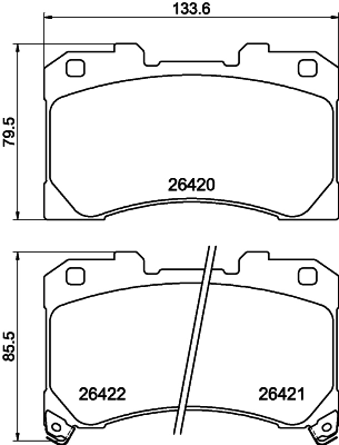Brake Pad Set, disc brake 8DB 355 041-061