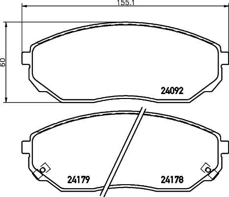 Brake Pad Set, disc brake 8DB 355 011-931