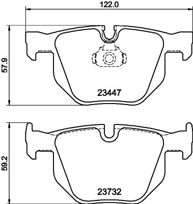Brake Pad Set, disc brake 8DB 355 013-941