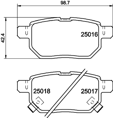 Brake Pad Set, disc brake 8DB 355 014-991