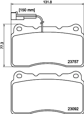 Brake Pad Set, disc brake 8DB 355 014-731