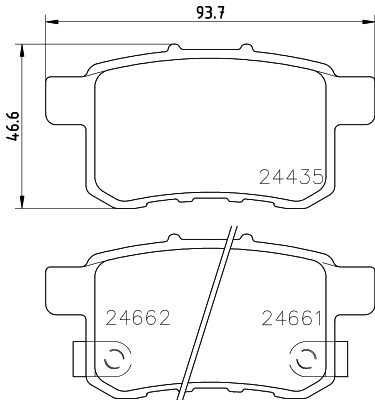 Brake Pad Set, disc brake 8DB 355 013-631