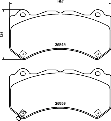 Brake Pad Set, disc brake 8DB 355 021-041