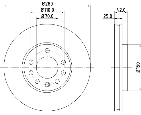 Brake Disc PRO High Carbon 8DD 355 127-381