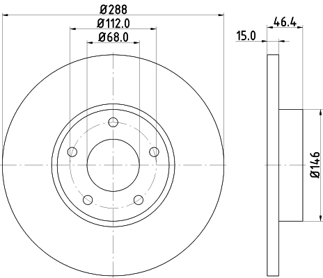 Brake Disc PRO 8DD 355 102-781