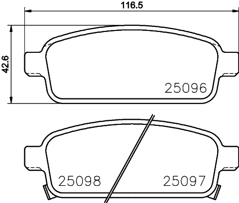 Brake Pad Set, disc brake 8DB 355 015-221