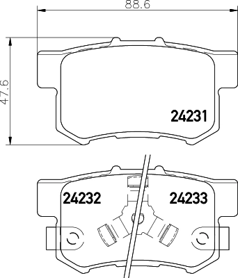 Brake Pad Set, disc brake 8DB 355 012-061