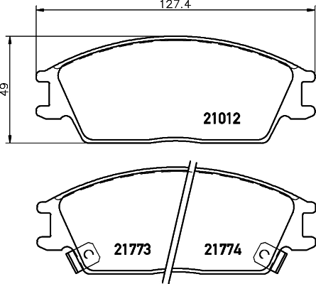 Brake Pad Set, disc brake 8DB 355 006-271