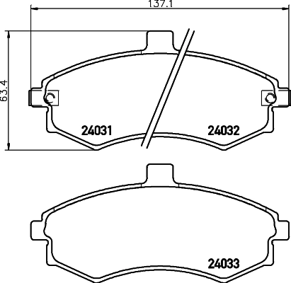 Brake Pad Set, disc brake 8DB 355 010-481