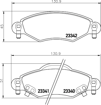 Brake Pad Set, disc brake 8DB 355 010-791
