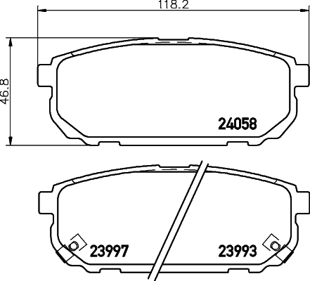 Set bantalan rem, rem cakram 8DB 355 010-871
