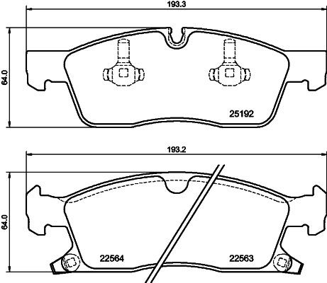 Brake Pad Set, disc brake 8DB 355 039-961