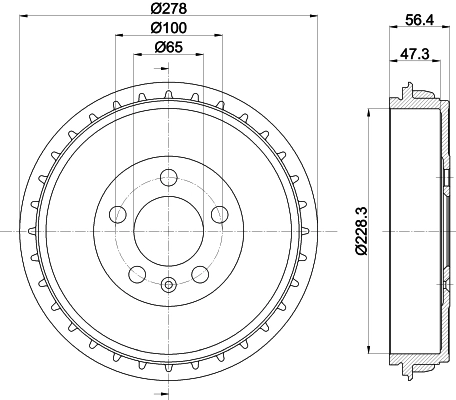 Brake Drum 8DT 355 303-251