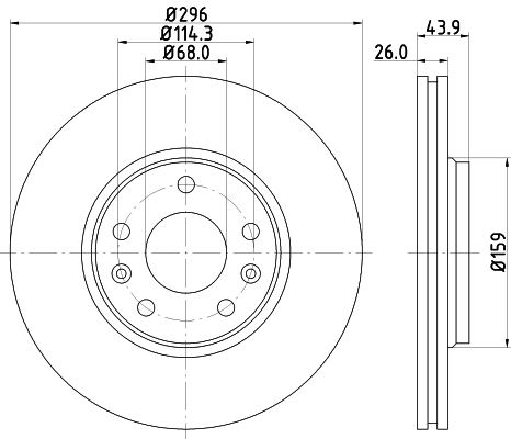 Brake Disc PRO High Carbon 8DD 355 129-131