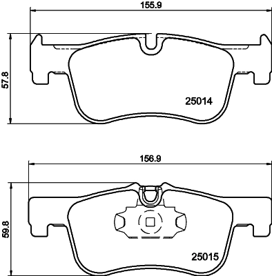 Brake Pad Set, disc brake 8DB 355 020-201