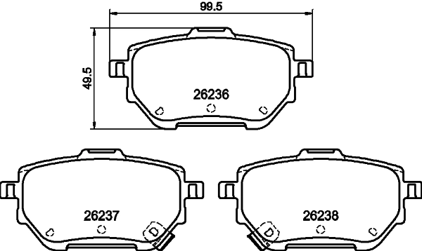 Brake Pad Set, disc brake 8DB 355 040-711