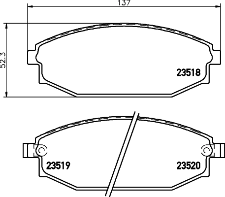 Brake Pad Set, disc brake 8DB 355 009-961