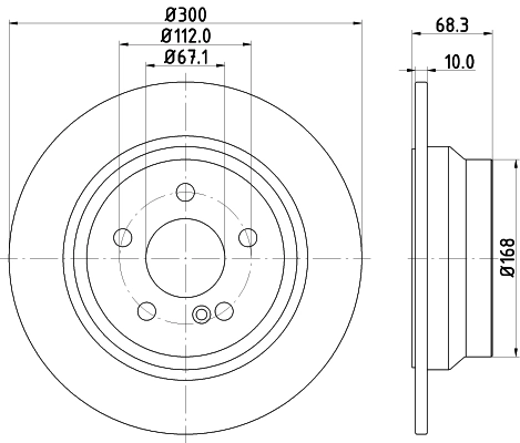 Brake Disc PRO 8DD 355 108-841