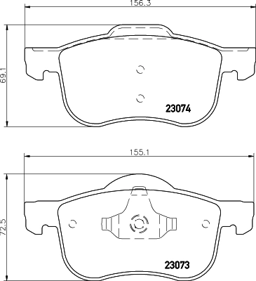 Brake Pad Set, disc brake 8DB 355 008-851