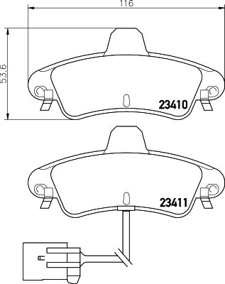 Brake Pad Set, disc brake 8DB 355 012-201