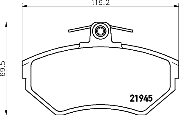Brake Pad Set, disc brake 8DB 355 018-251