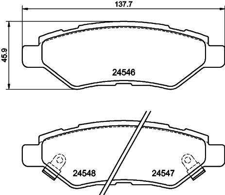 Brake Pad Set, disc brake 8DB 355 020-011