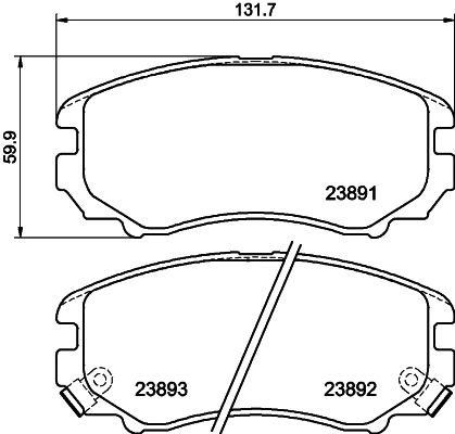 Brake Pad Set, disc brake 8DB 355 010-991