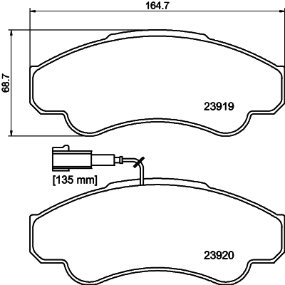 Brake Pad Set, disc brake 8DB 355 010-401