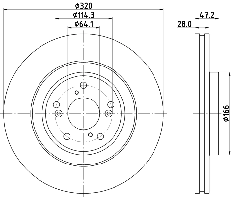 Brake Disc PRO 8DD 355 132-241