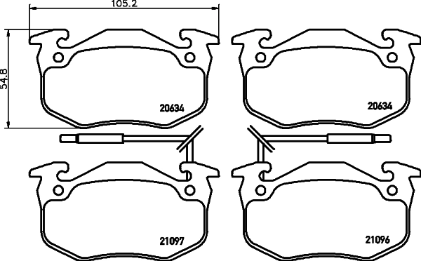 Brake Pad Set, disc brake 8DB 355 018-941