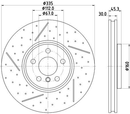 Brake Disc PRO HC 8DD 355 133-091