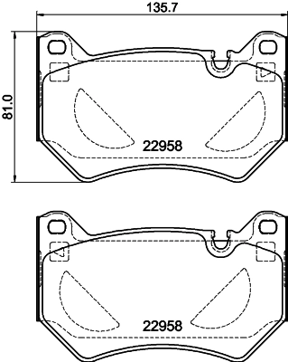 Brake Pad Set, disc brake 8DB 355 039-511