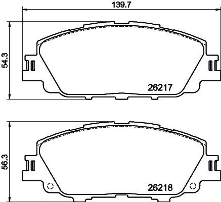 Brake Pad Set, disc brake 8DB 355 040-411