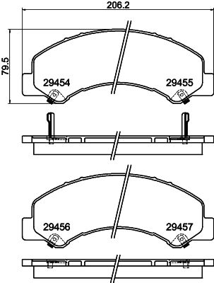 Brake Pad Set, disc brake 8DB 355 025-801