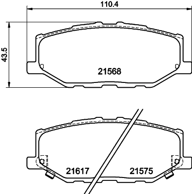 Brake Pad Set, disc brake 8DB 355 040-421