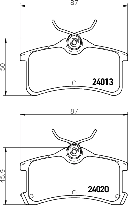 Brake Pad Set, disc brake 8DB 355 011-511