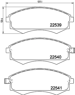 Brake Pad Set, disc brake 8DB 355 032-081