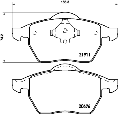 Brake Pad Set, disc brake 8DB 355 008-021
